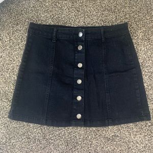 Forever 21 black jean skirt